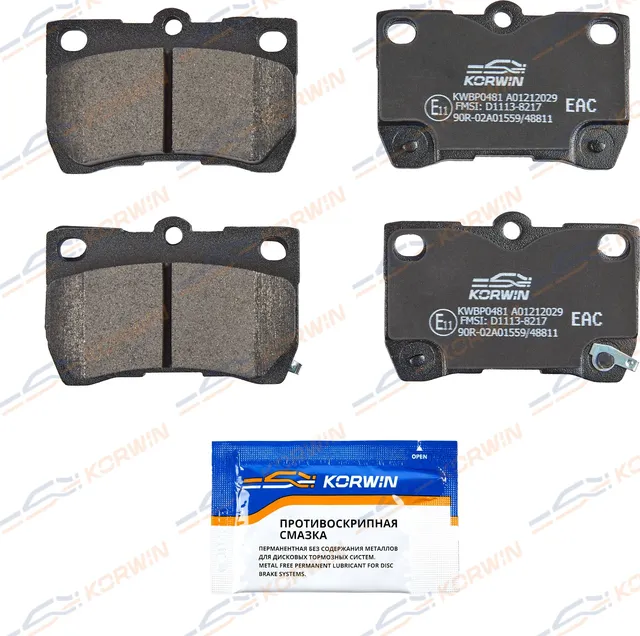 Колодки тормозные зад. Toyota Crown (S18-S21) 03-/Mark X I-II 04-/Lexus IS 05 (Korwin) Korwin. Артикул KWBP0481