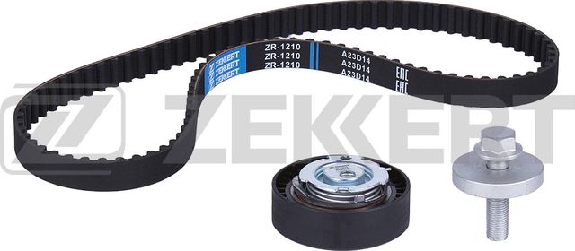 Ремень ГРМ с роликами (комплект) Zekkert (HNBR (Hydrierter Acryl-Nitril-Butadien-Kautschuk)) для Renault Sandero II 2009-2021. Артикул ZR-1210