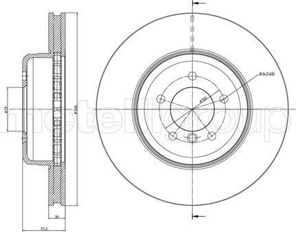 Тормозной диск Trusting передний для BMW 5 V (E60/E61) 2003-2010. Артикул DF075