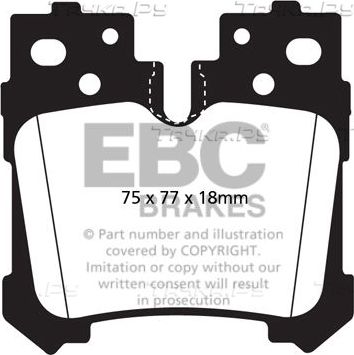 Тормозные колодки EBC Brakes. Артикул DP41812R