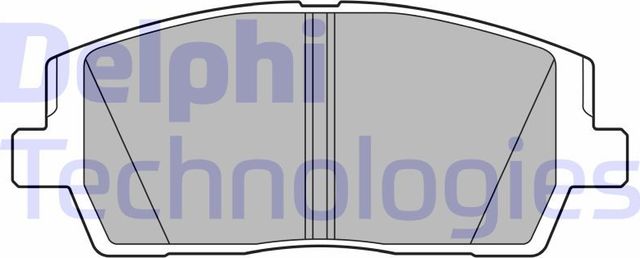 Тормозные колодки Delphi (Low-Metallic). Артикул LP3552