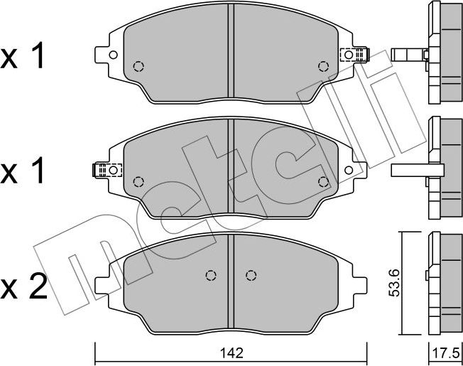 Тормозные колодки Metelli. Артикул 22-1008-0
