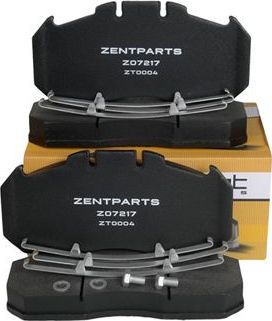 Тормозные колодки Zentparts передние для MAN M2000 1995-2005. Артикул Z07217