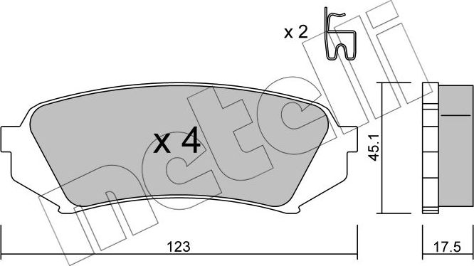 Тормозные колодки Metelli. Артикул 22-0453-0