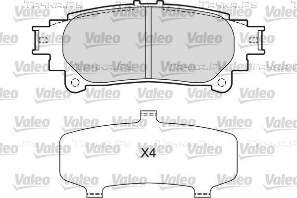 Тормозные колодки Valeo задние для Lexus GS IV 2012-2018. Артикул 601658