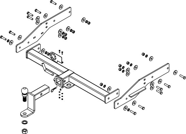 Фаркоп Bizon под американский квадрат для УАЗ Профи 2017-2026. Артикул FA 1001-E