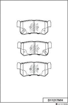 Тормозные колодки MK Kashiyama. Артикул D11217MH