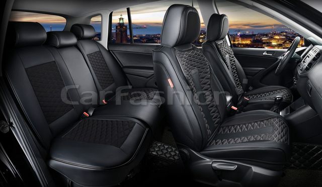 Чехлы универсальные каркасные CarFashion 5D Mercury Plus на сидения авто, цвет Черный/Черный/Черный/Черный. Артикул 27228