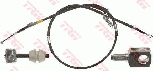 Трос ручника (тросик ручного тормоза) TRW задний правый для Toyota Avensis I 2001-2003. Артикул GCH539