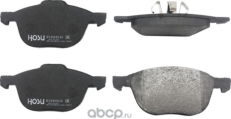 Колодки тормозные перед FORD FOCUS II/III/IV/KUGA I/KUGA II/MAZDA 3 BK/BL/PREMAC (Hosu). Артикул HSBR0026