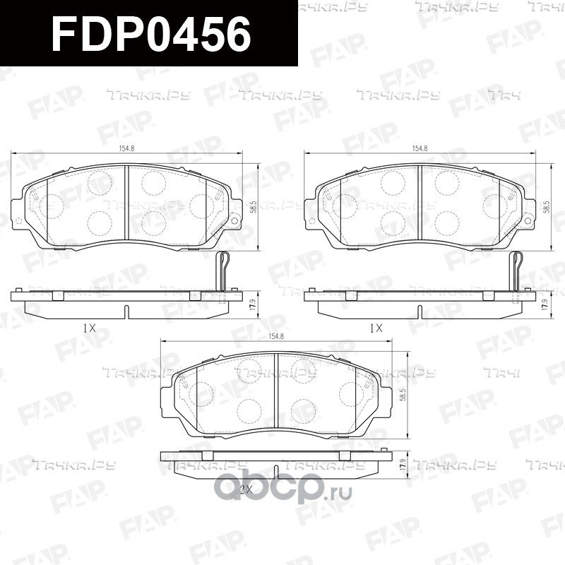 FAP Колодки тормозные дисковые FDP0456. Артикул FDP0456