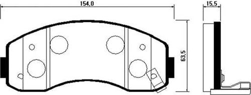 Тормозные колодки HSB. Артикул HP1014