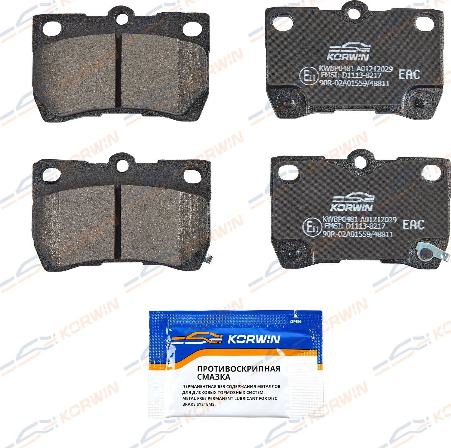 Колодки тормозные зад. Toyota Crown (S18-S21) 03-/Mark X I-II 04-/Lexus IS 05 (Korwin) Korwin. Артикул KWBP0481