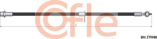 Тормозной шланг Cofle передний правый для Toyota RAV4 I (XA10) 1994-2000. Артикул 92.BH.TY040