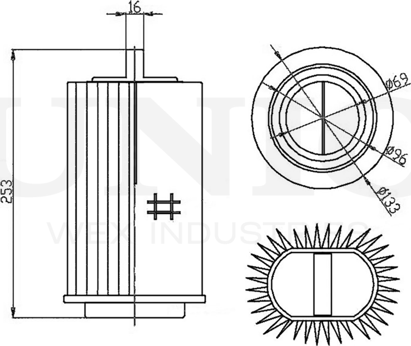 Фильтр воздушный (Unio). Артикул FLT-10146