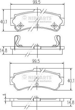 Тормозные колодки Nipparts. Артикул J3611039
