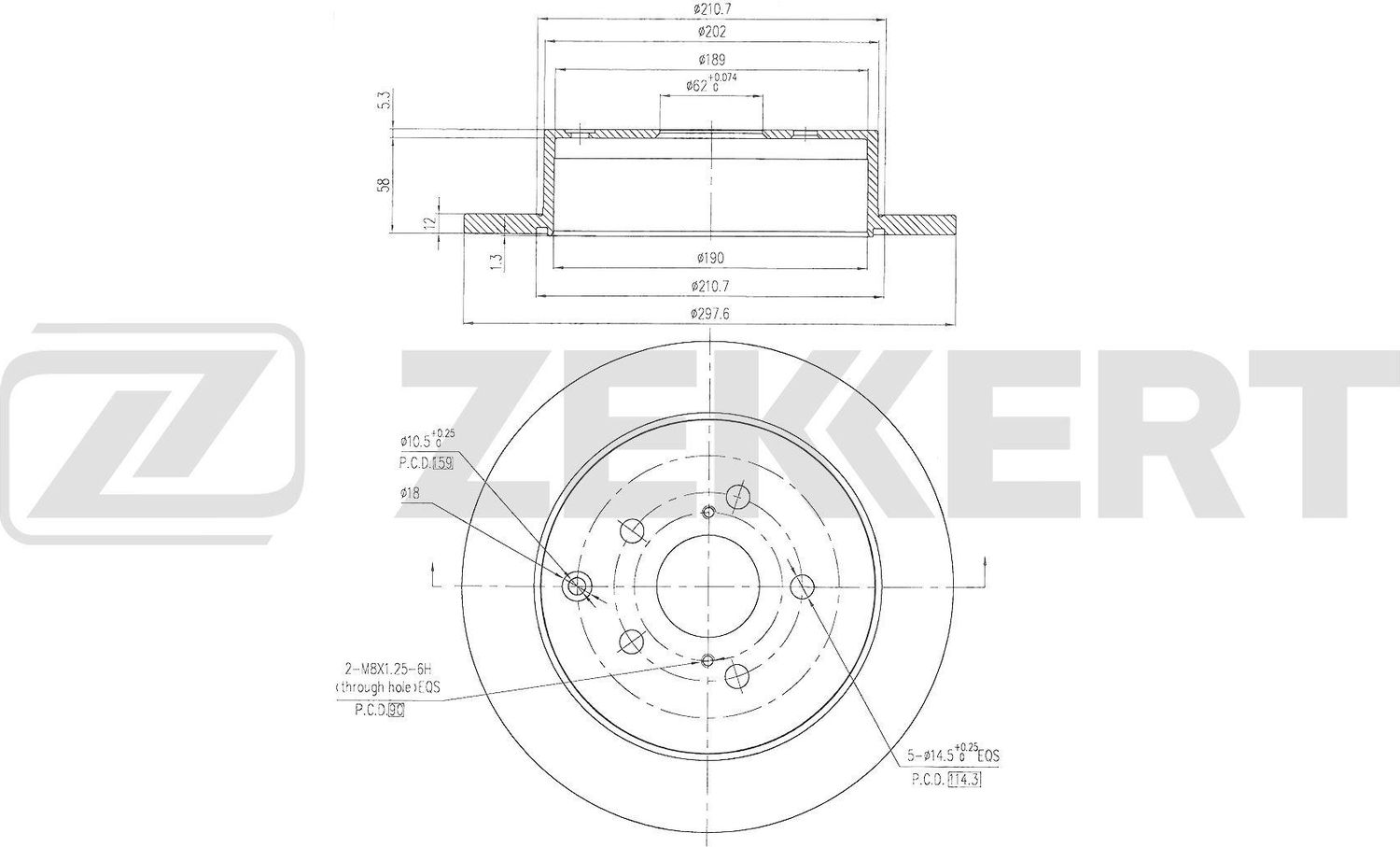 Тормозной диск Zekkert. Артикул BS-6803