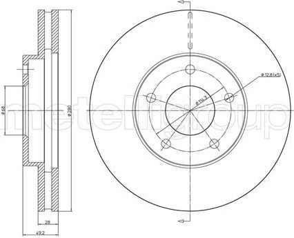 Тормозной диск Trusting передний для Nissan Cefiro A33 2000-2003. Артикул DF915