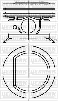 Поршень Yenmak для Ford Fiesta III 1989-1995. Артикул 31-03769-000