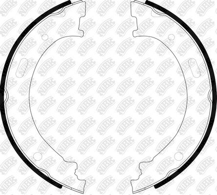 Тормозные колодки (стояночная тормозная система) NiBK задние для Jeep Commander XK, XH 2005-2010. Артикул FN0677