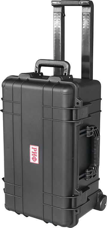 Кейс пластиковый защитный ударопрочный РИФ 560х355х290 мм на колесах с телескопической ручкой. Артикул WRT-26