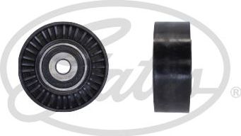 Направляющий (ведущий) ролик приводного поликлинового ремня Gates (полимерный материал) верхний для Citroen Jumper II 2015-2026. Артикул T36838