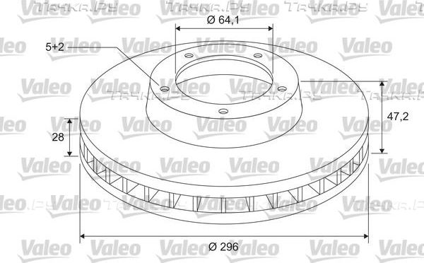 Тормозной диск Valeo передний для Honda CR-V IV 2012-2018. Артикул 297186