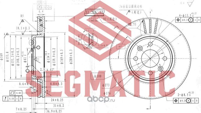 Диск тормозной (Segmatic). Артикул SBD30093020
