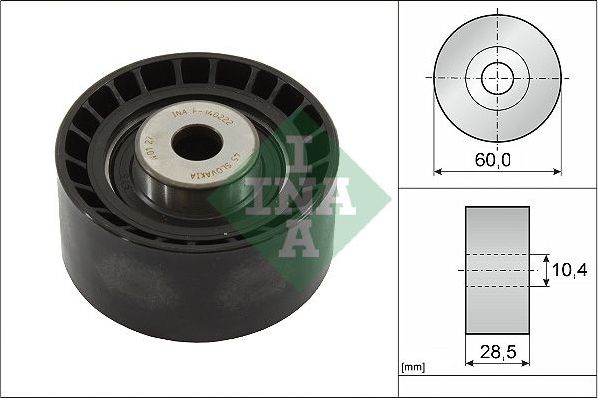 Натяжной ролик (натяжитель) приводного поликлинового ремня Ina. Артикул 532 0016 10