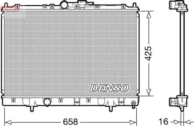 Радиатор охлаждения двигателя Denso для Mitsubishi Pajero Pinin 1999-2007. Артикул DRM45051