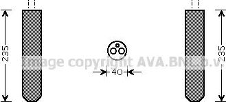 Осушитель кондиционера AVA для Nissan Almera Tino I 2003-2006. Артикул TOD017