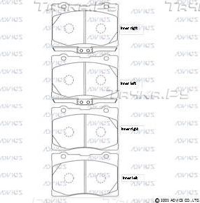 Тормозные колодки Advics. Артикул SN128P