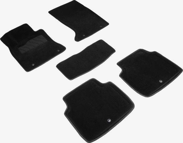 Коврики 3D Seintex для салона Hyundai Genesis G80 I 2016-2020 ЧЕРНЫЕ. Артикул 95834