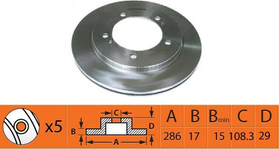 Тормозной диск NiBK. Артикул RN1491