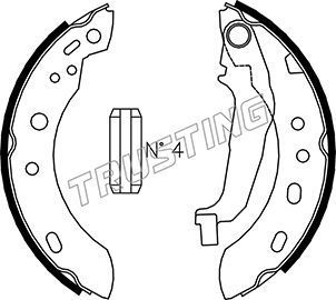 Тормозные колодки Trusting задние для Nissan Micra K11 1998-2003. Артикул 067.189