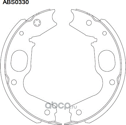 Колодки  торм. барабан (Allied Nippon). Артикул ABS0330