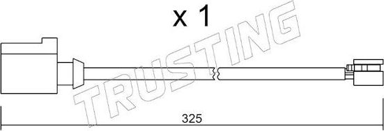 Датчик износа тормозных колодок  Trusting. Артикул SU.271