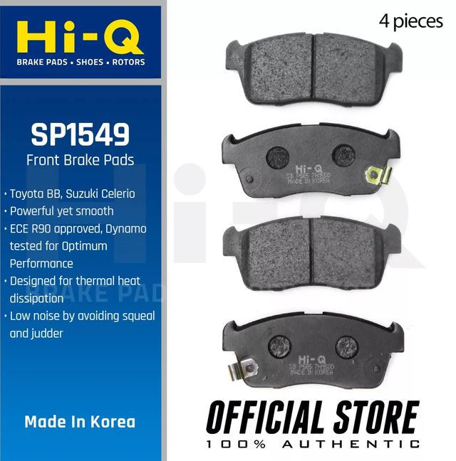 Тормозные колодки Sangsin Hi-Q передние для Daihatsu Copen I 2003-2012. Артикул SP1549