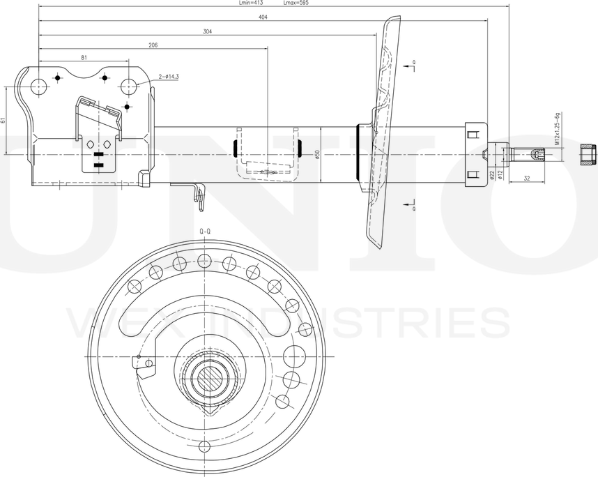 Амортизатор подвески (Unio). Артикул SAB-10354