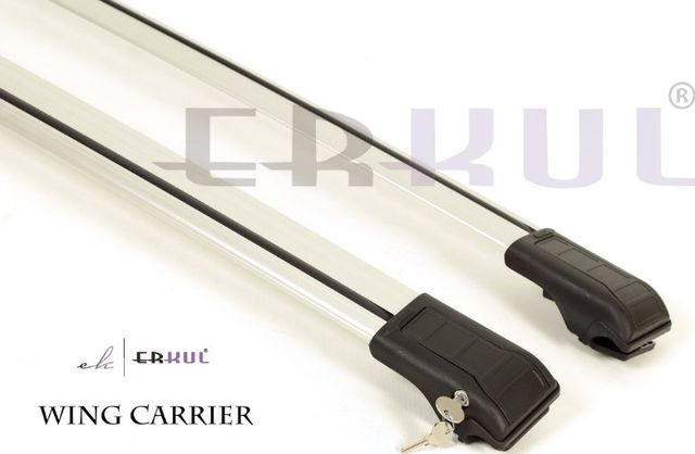Багажник на рейлинги Erkul Wingcarrier V1 для Peugeot Expert II 2007-2016 (Аэро-крыло дуги) СЕРЕБРИСТЫЙ. Артикул 26.WCA.03.06.V1.G