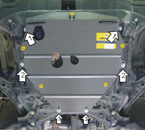 Защита Мотодор для картера и КПП Honda CR-V III 2007-2012. Артикул 70809