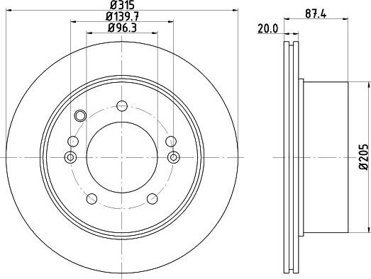 Тормозной диск Mintex задний для Kia Sorento I 2002-2006. Артикул MDC1798