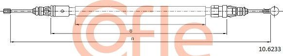 Трос ручника (тросик ручного тормоза) Cofle. Артикул 92.10.6233