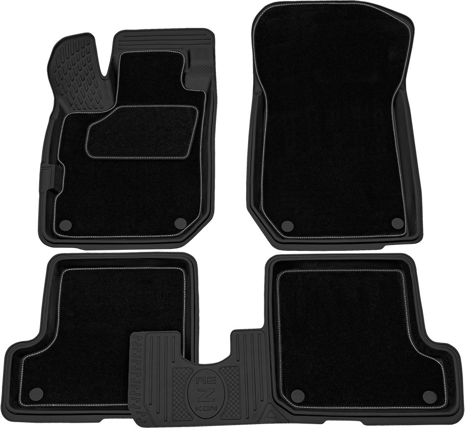 Коврики Rezkon Transformer (резиновые с ворсовыми ковриками-вкладышами) для салона Lada Xray Оptima 2015-2026. Артикул 3039055100