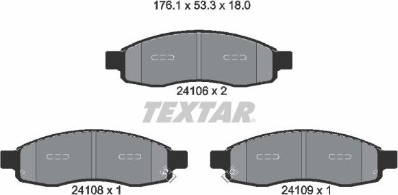 Тормозные колодки Textar. Артикул 2410601