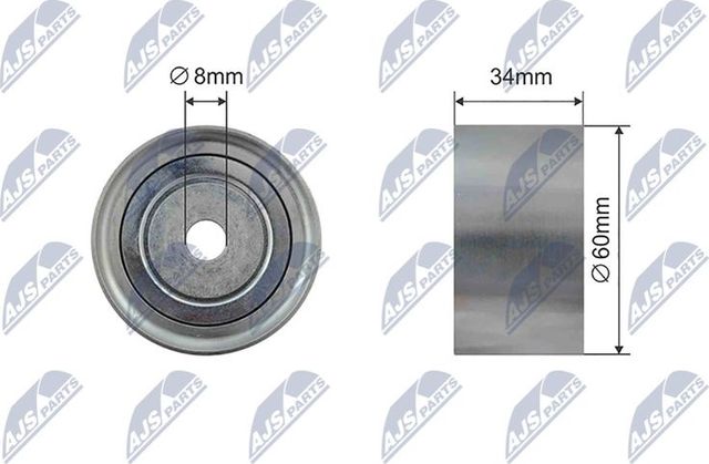 Направляющий (ведущий) ролик ремня ГРМ NTY (Металл) для Suzuki Grand Vitara III 2005-2015. Артикул RNK-SU-018