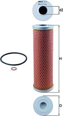 Масляный фильтр Mahle-Knecht. Артикул OX 147D