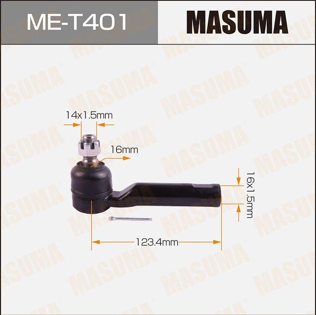 Наконечник рулевой тяги Masuma передний правый/левый для Toyota Land Cruiser Prado 150 2009-2026. Артикул ME-T401