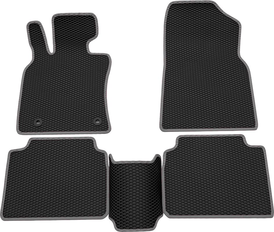 Коврики Rezkon EVA для салона Toyota Camry 70 (V70, XV70) 2018-2026 Серый кант. Артикул 9034010302