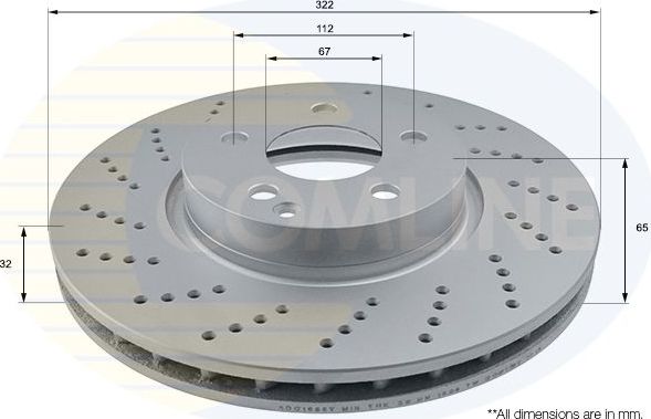 Тормозной диск Comline COATED. Артикул ADC1655V